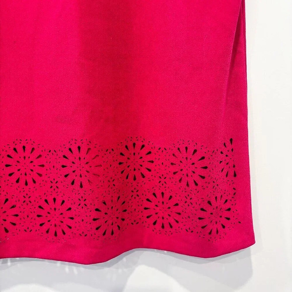 BANANA REPUBLIC Pink Lace-Hem Dress | Sleeveless, Embroidered | Size 14 * - Picture 4 of 6